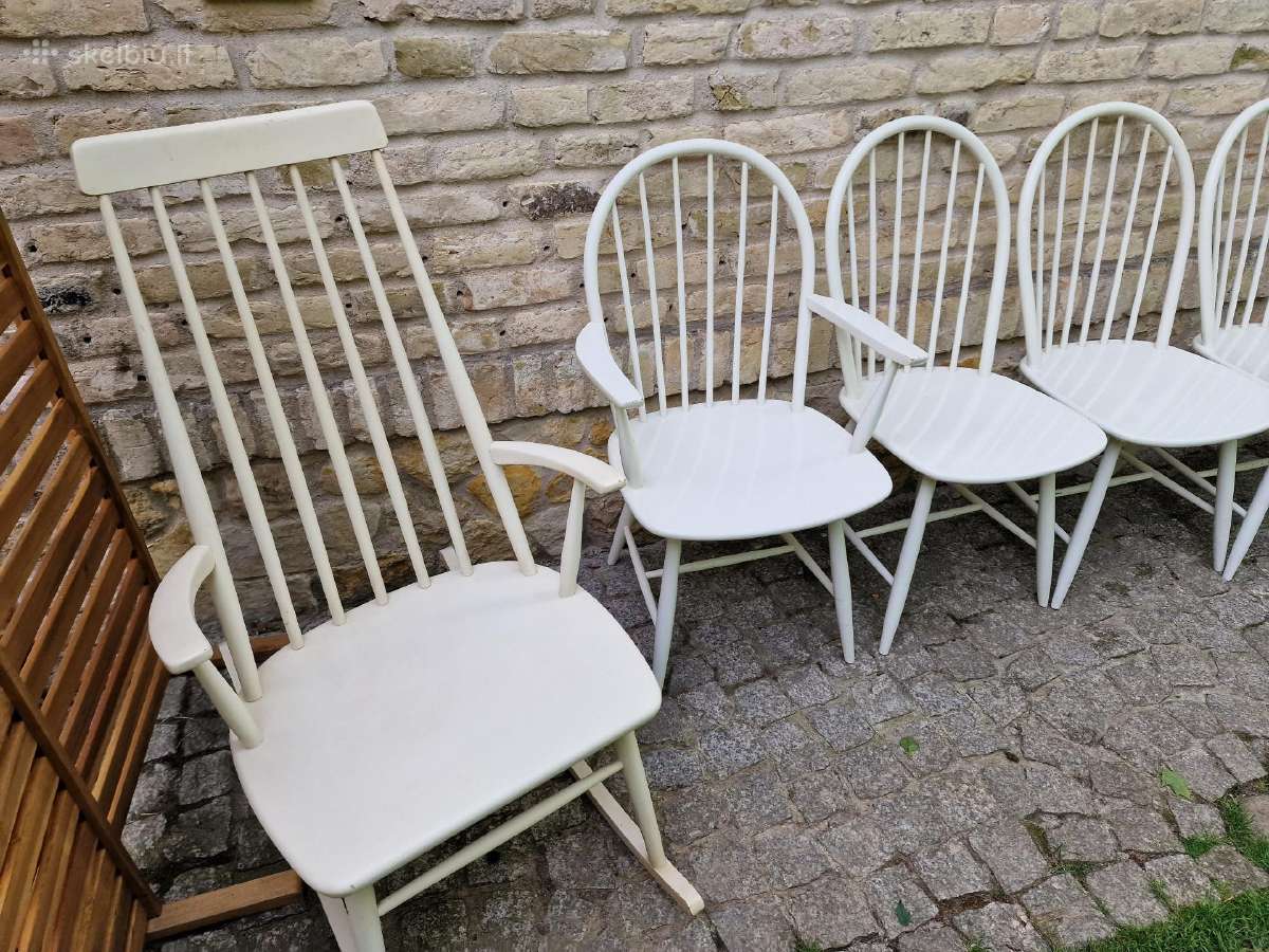 Vintažinės mid century Windzoro st.bukmedžio kėdės