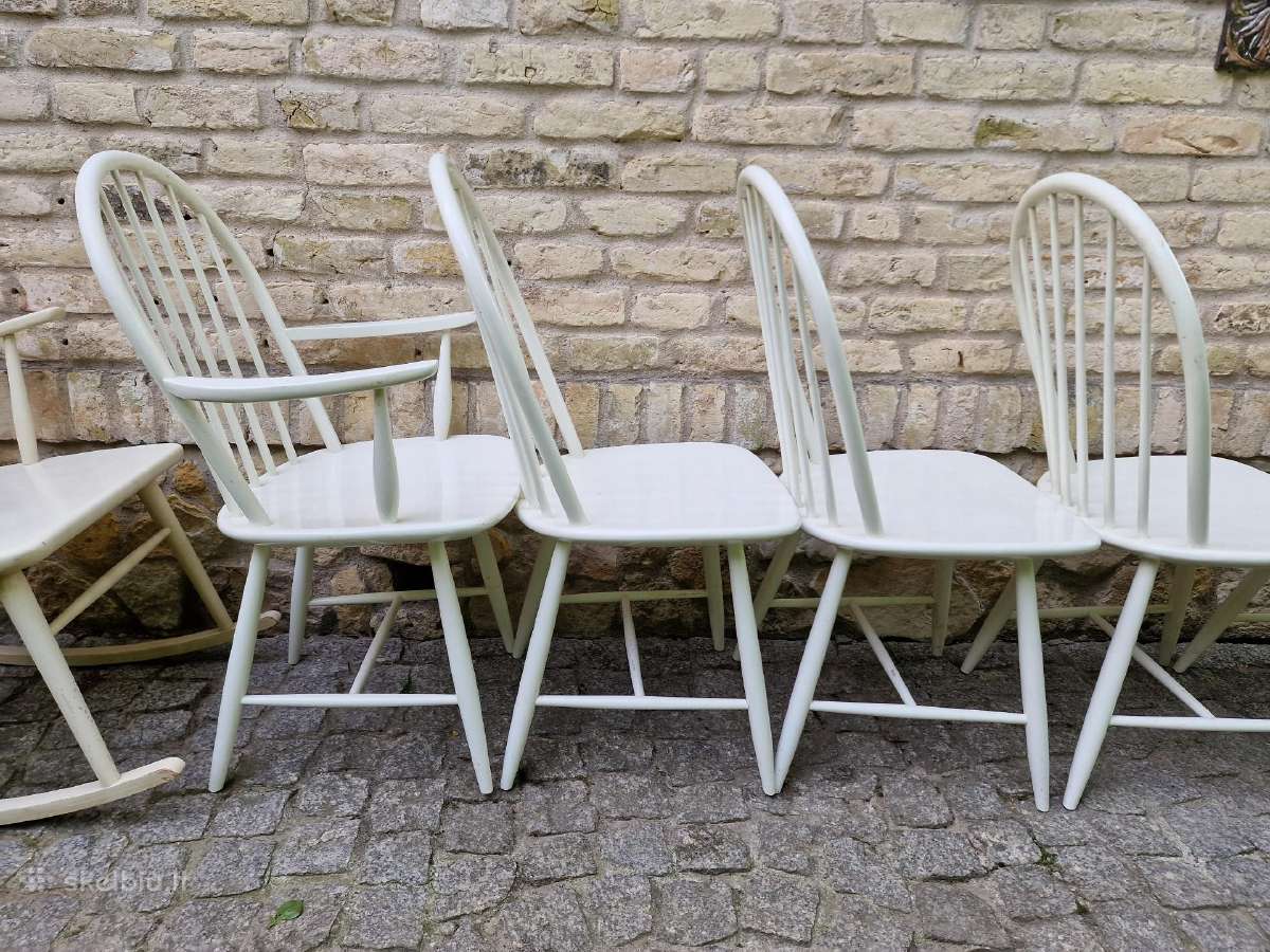 Vintažinės mid century Windzoro st.bukmedžio kėdės - nuotraukos Nr. 3