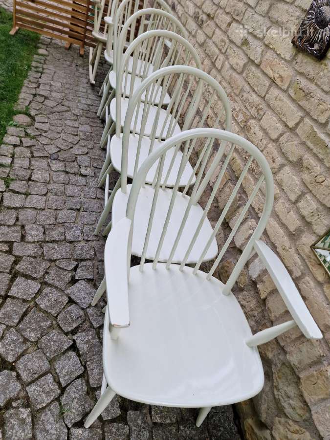 Vintažinės mid century Windzoro st.bukmedžio kėdės - nuotraukos Nr. 7
