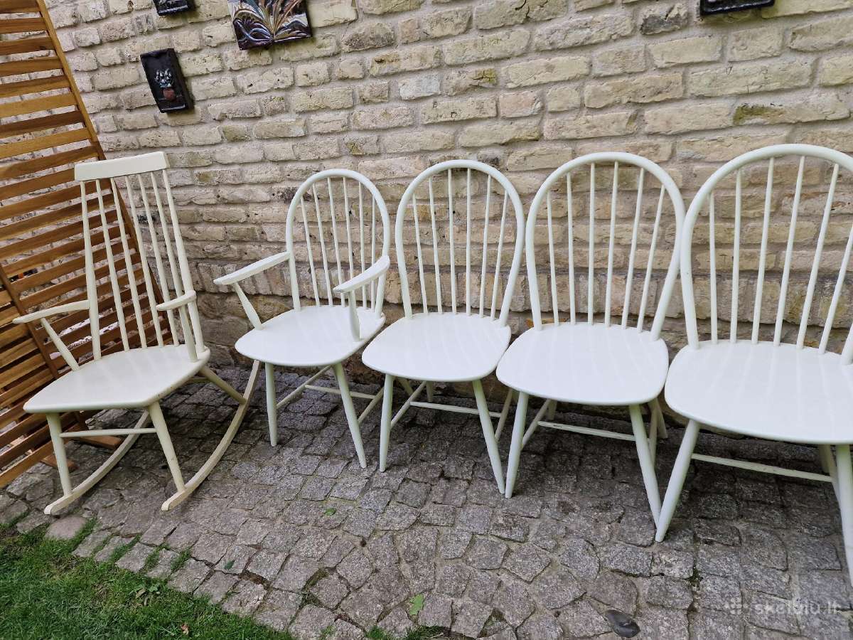 Vintažinės mid century Windzoro st.bukmedžio kėdės - nuotraukos Nr. 8