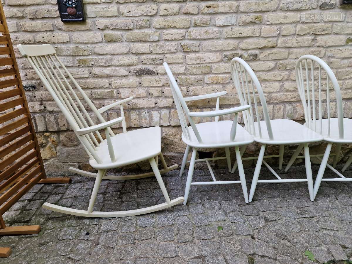 Vintažinės mid century Windzoro st.bukmedžio kėdės - nuotraukos Nr. 11