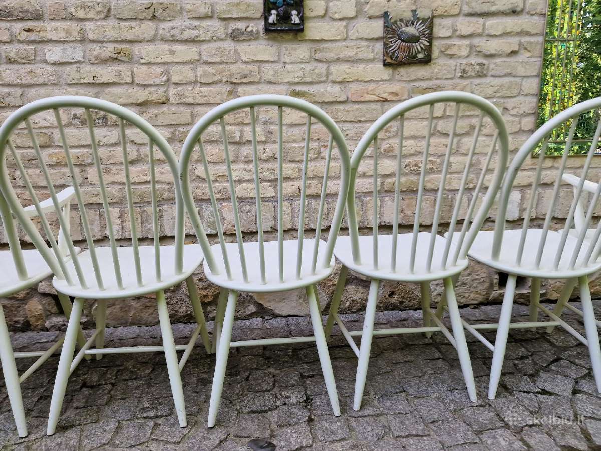 Vintažinės mid century Windzoro st.bukmedžio kėdės - nuotraukos Nr. 14