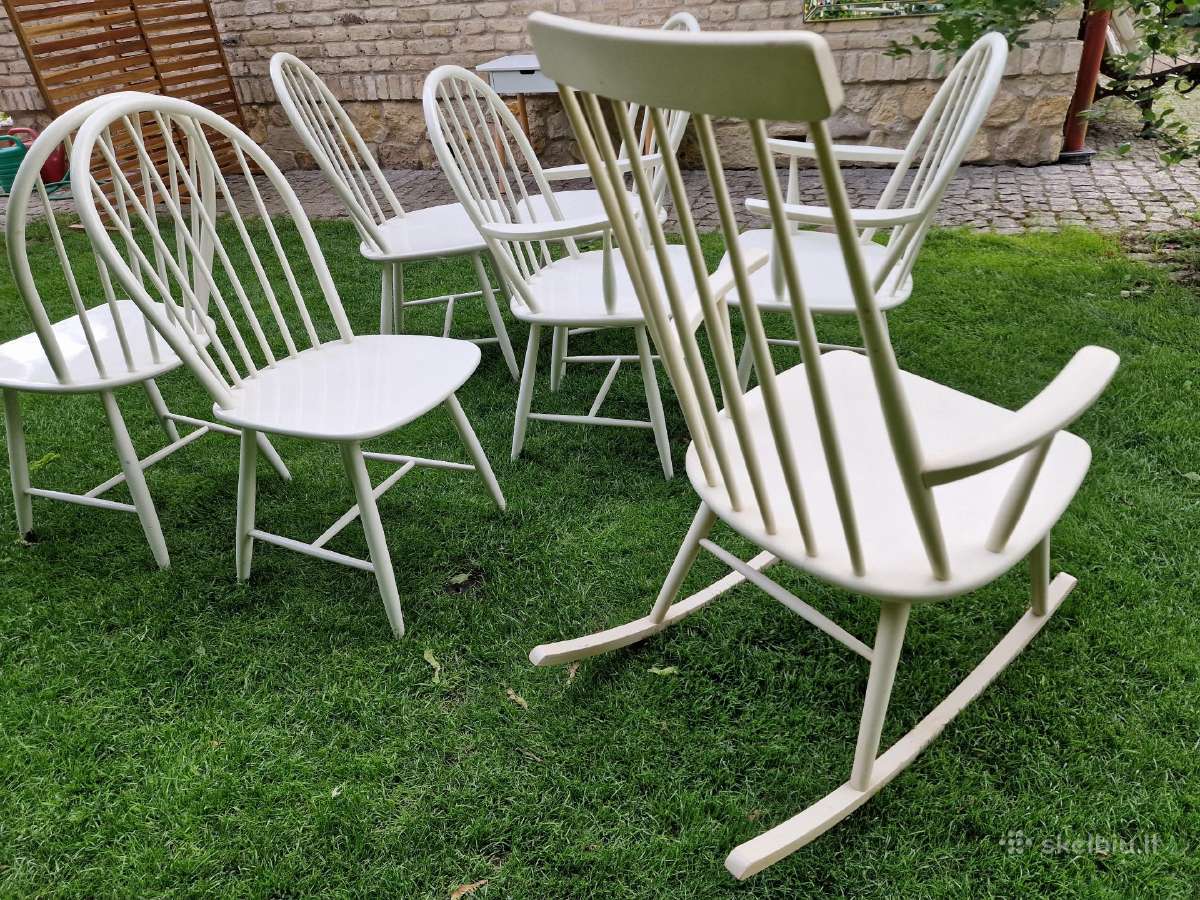 Vintažinės mid century Windzoro st.bukmedžio kėdės - nuotraukos Nr. 27