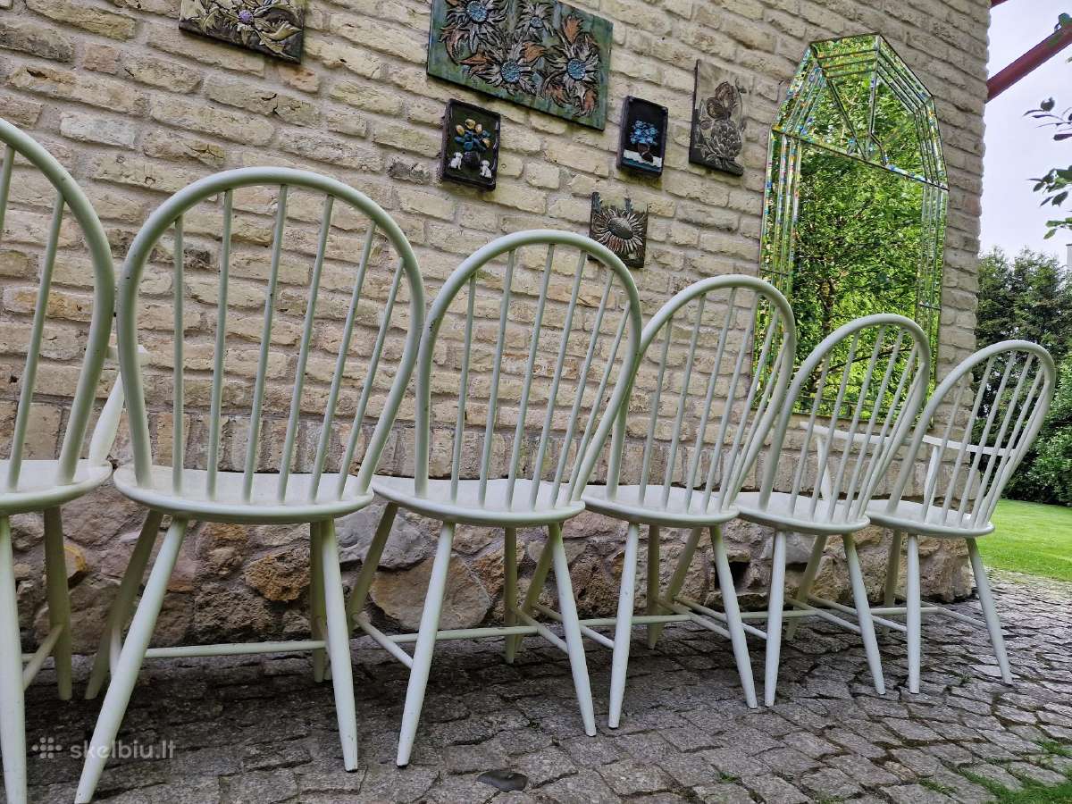 Vintažinės mid century Windzoro st.bukmedžio kėdės - nuotraukos Nr. 30