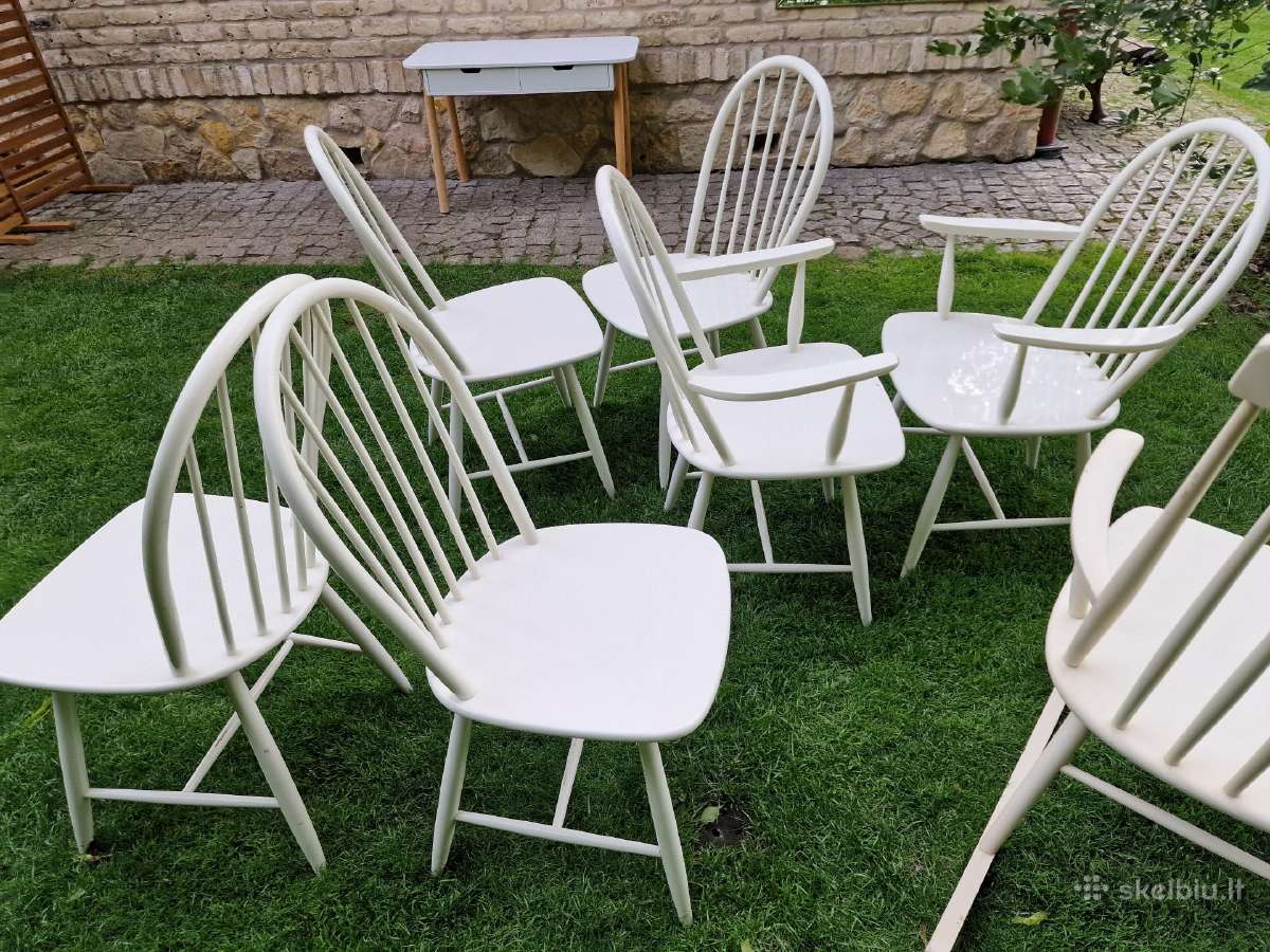 Vintažinės mid century Windzoro st.bukmedžio kėdės - nuotraukos Nr. 32