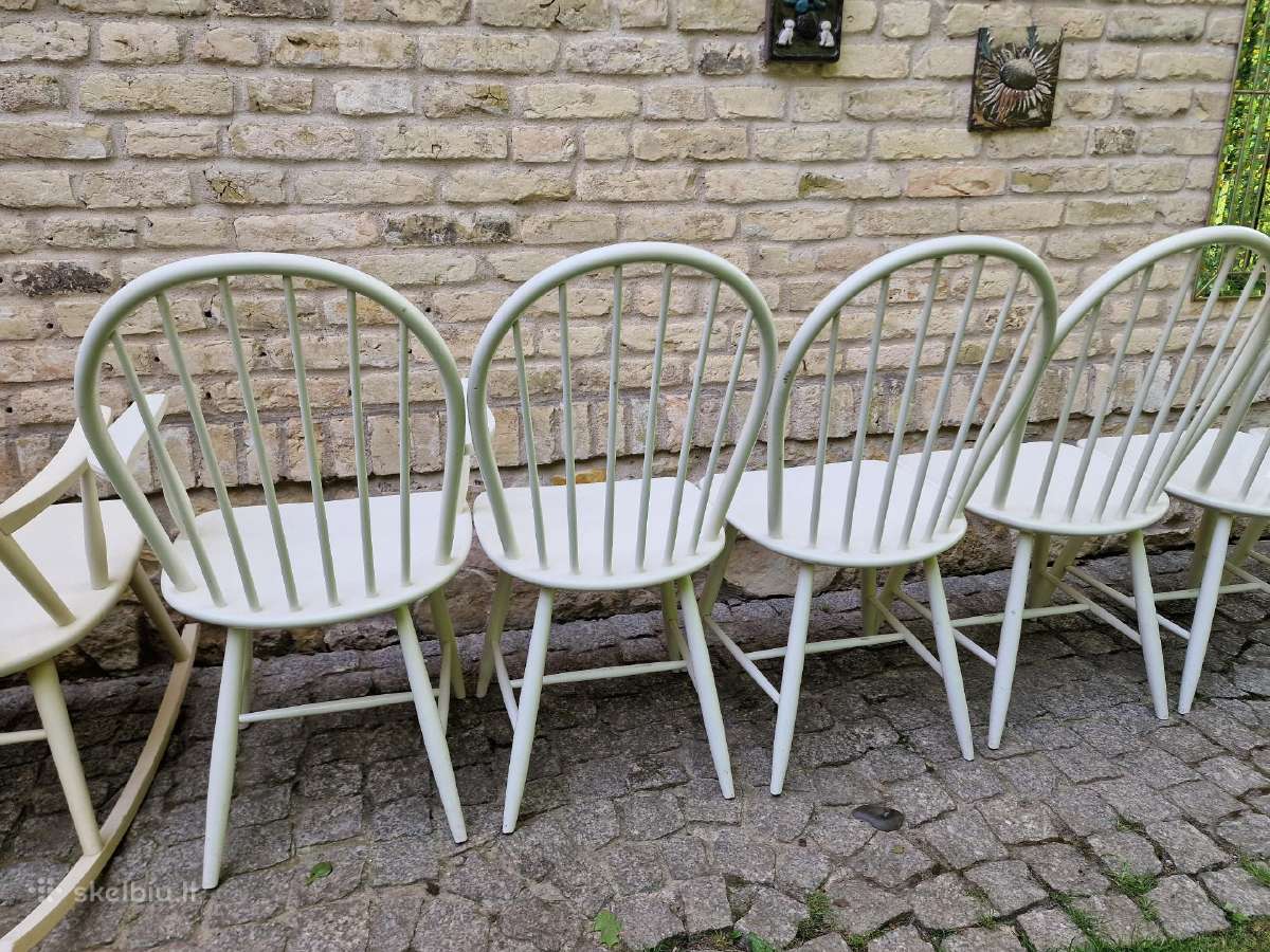 Vintažinės mid century Windzoro st.bukmedžio kėdės - nuotraukos Nr. 34
