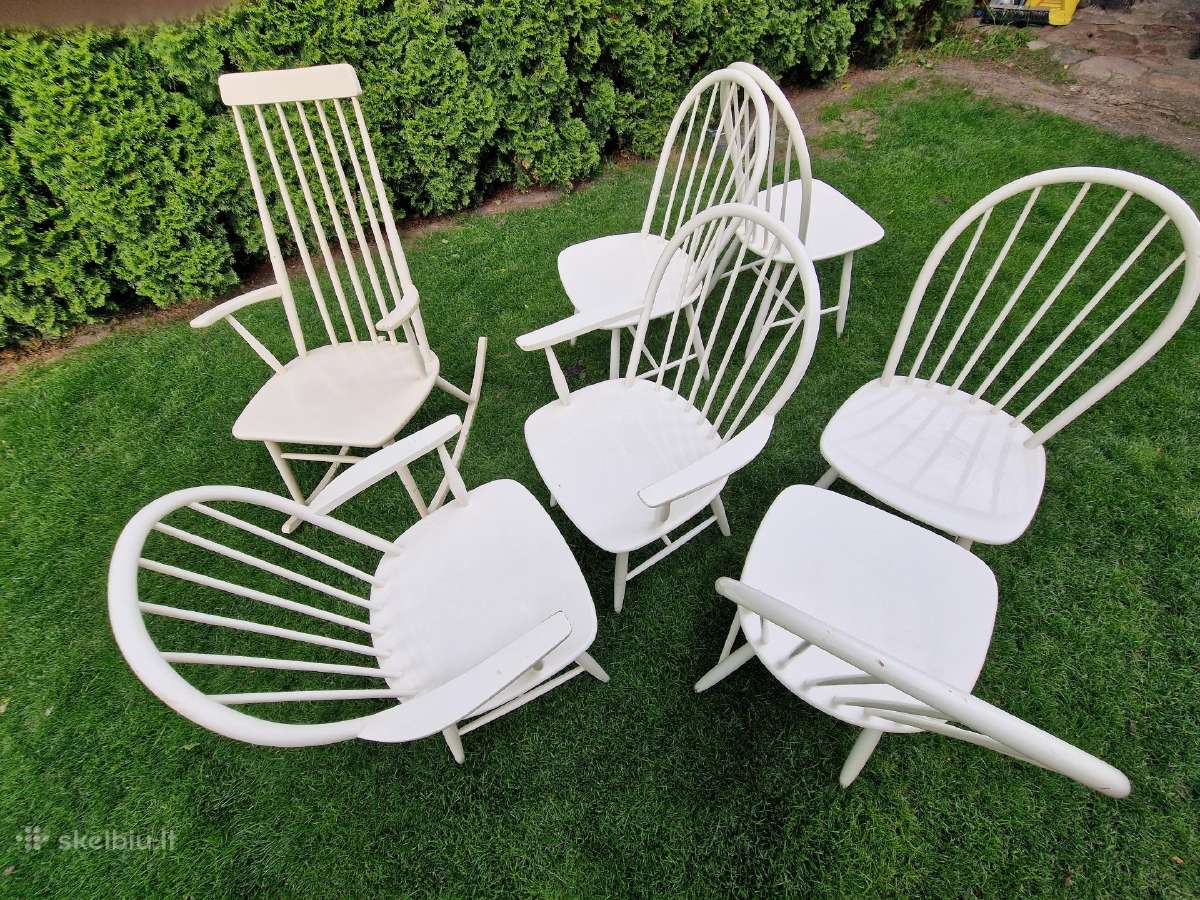 Vintažinės mid century Windzoro st.bukmedžio kėdės - nuotraukos Nr. 37