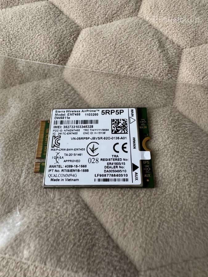 Dell Sierra Wireless Airprime Em7455 4G Wwan WiFi