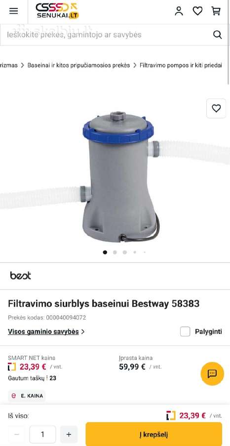 Baseino kopeteles ir filtras - nuotraukos Nr. 3