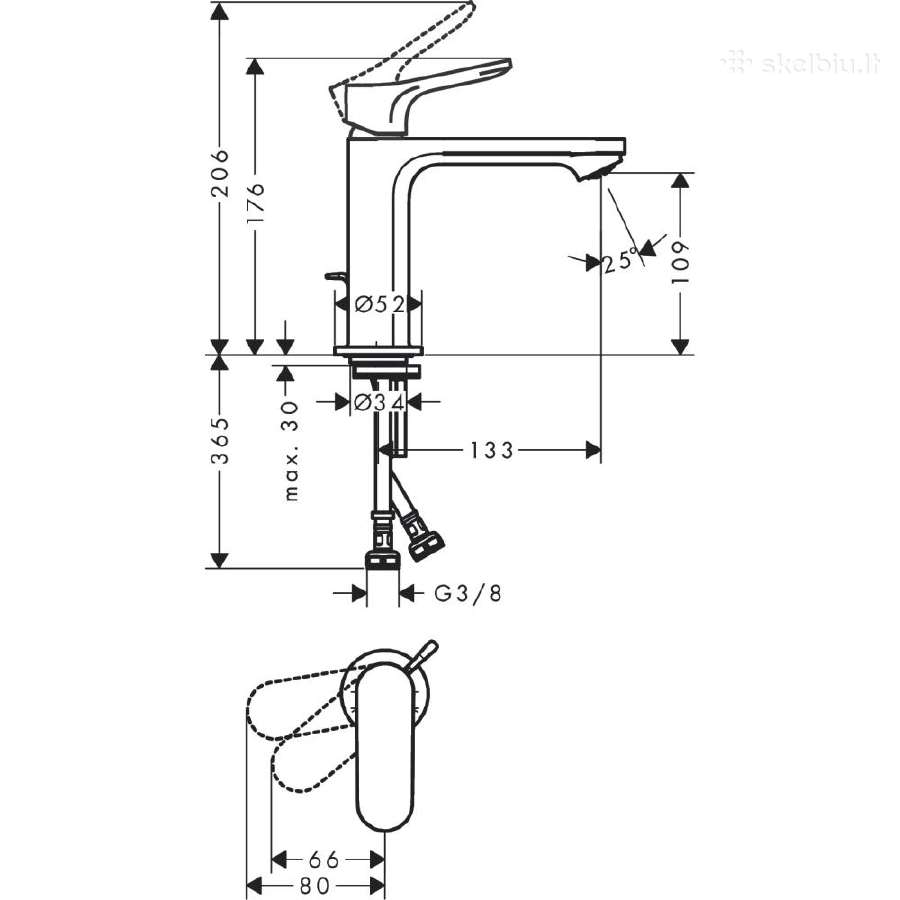 Maišytuvas Hansgrohe Format Pro 2.0 Wtm110 (3) - nuotraukos Nr. 2
