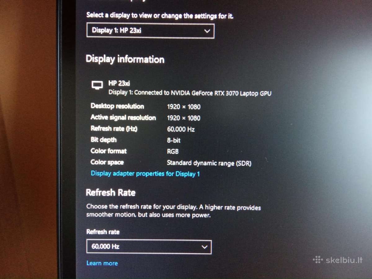 Hp Pavilion 23xi 1080p60 (Vga, Dvi, Hdmi) - nuotraukos Nr. 2