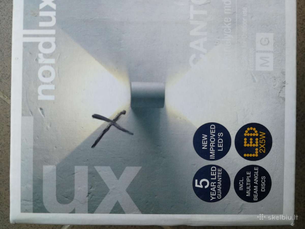 Fasado šviestuvas nordlux 2x5w integruotasled ip65 - nuotraukos Nr. 2