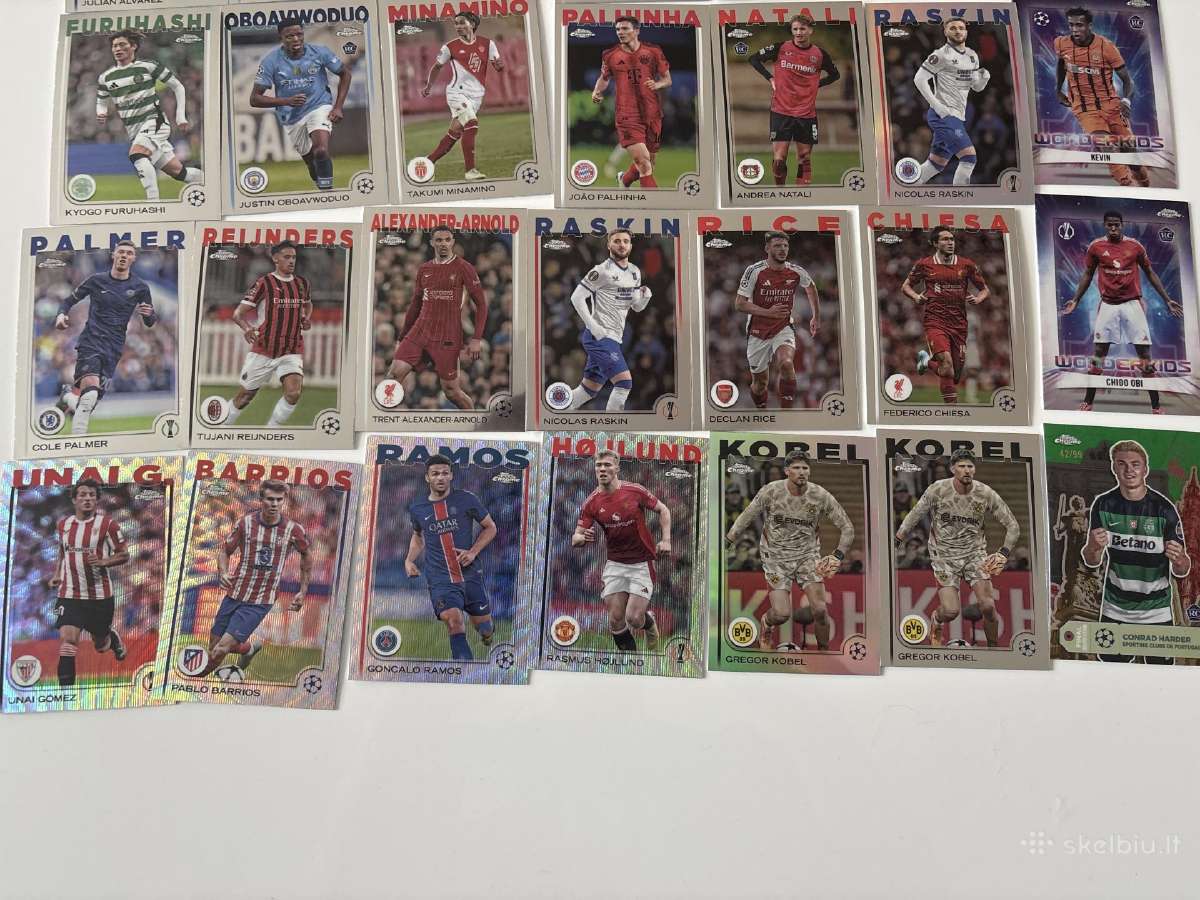 Futbolo kortelės “Topps chrome 2024/25 - nuotraukos Nr. 5