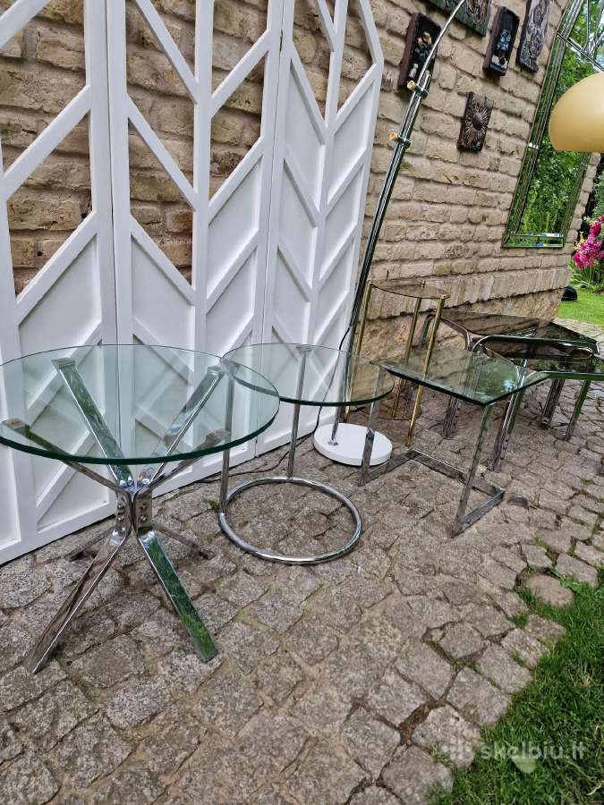 Vintažiniai mid century Bauhaus st.staliukai