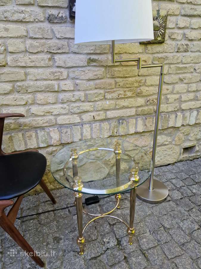 Vintažinis Regent st. žalvario /stiklo staliukas - nuotraukos Nr. 14