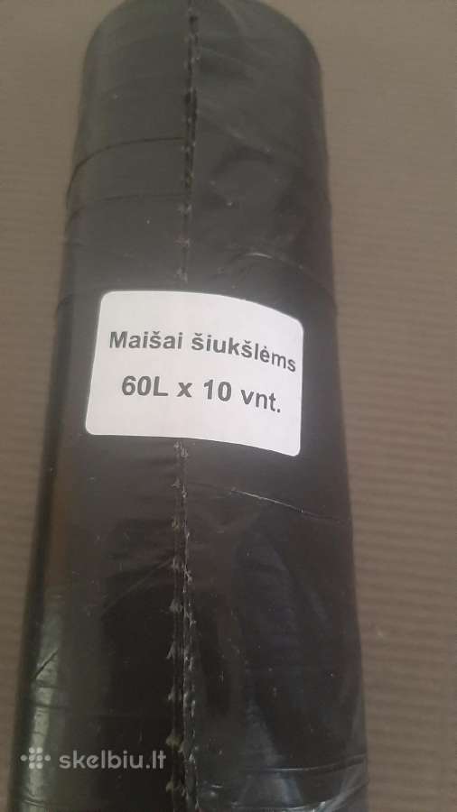Šiukšlių maišai 60 litrų10 vnt.