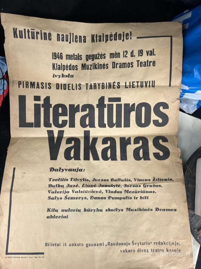 Pokario plakatas 1946 metai