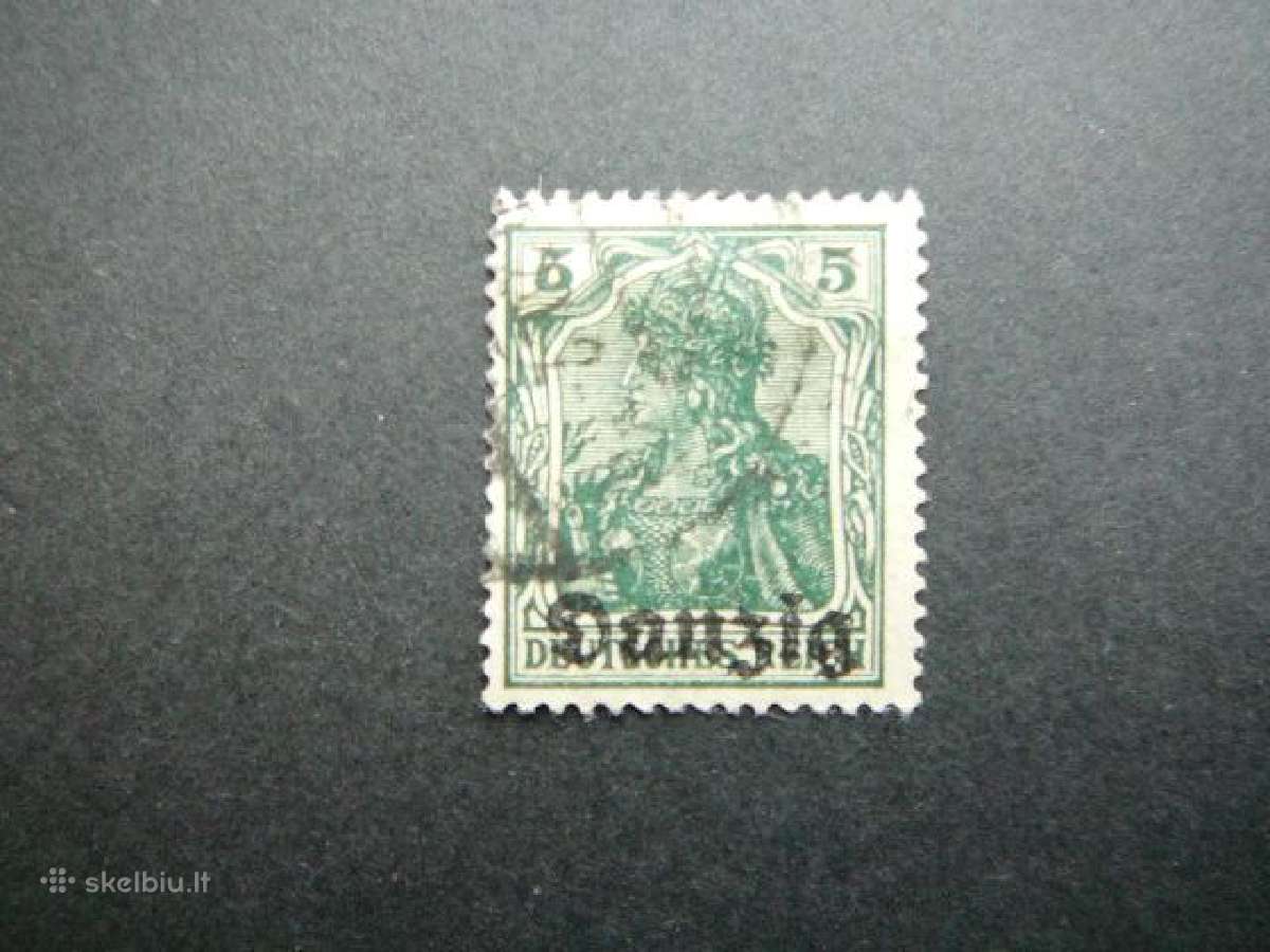 Dancigas Standartai Vokietija 1920 5pf antsp. dg1a
