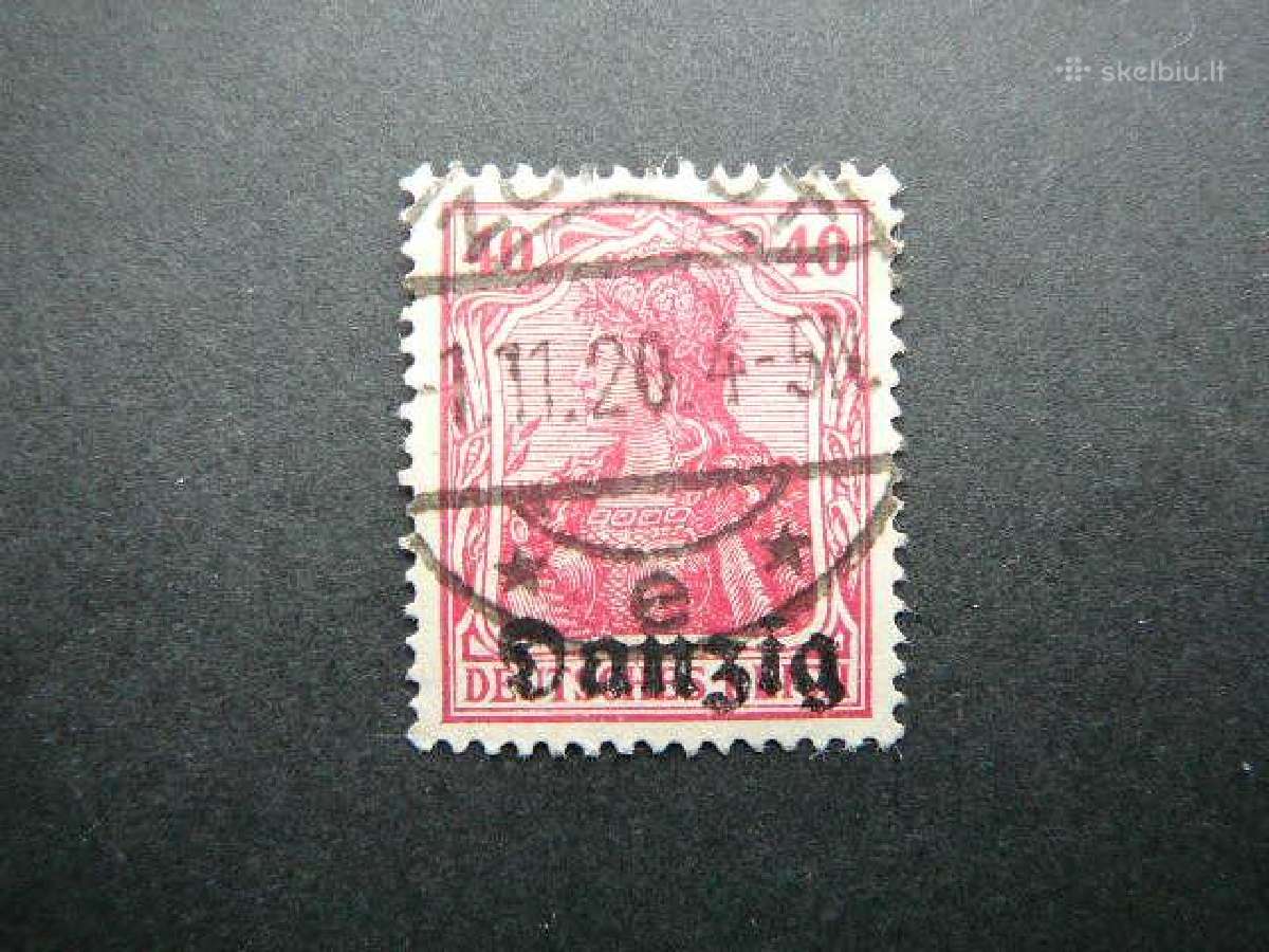 Dancigas Standartai Vokietija 1920 40pf antsp dg6a