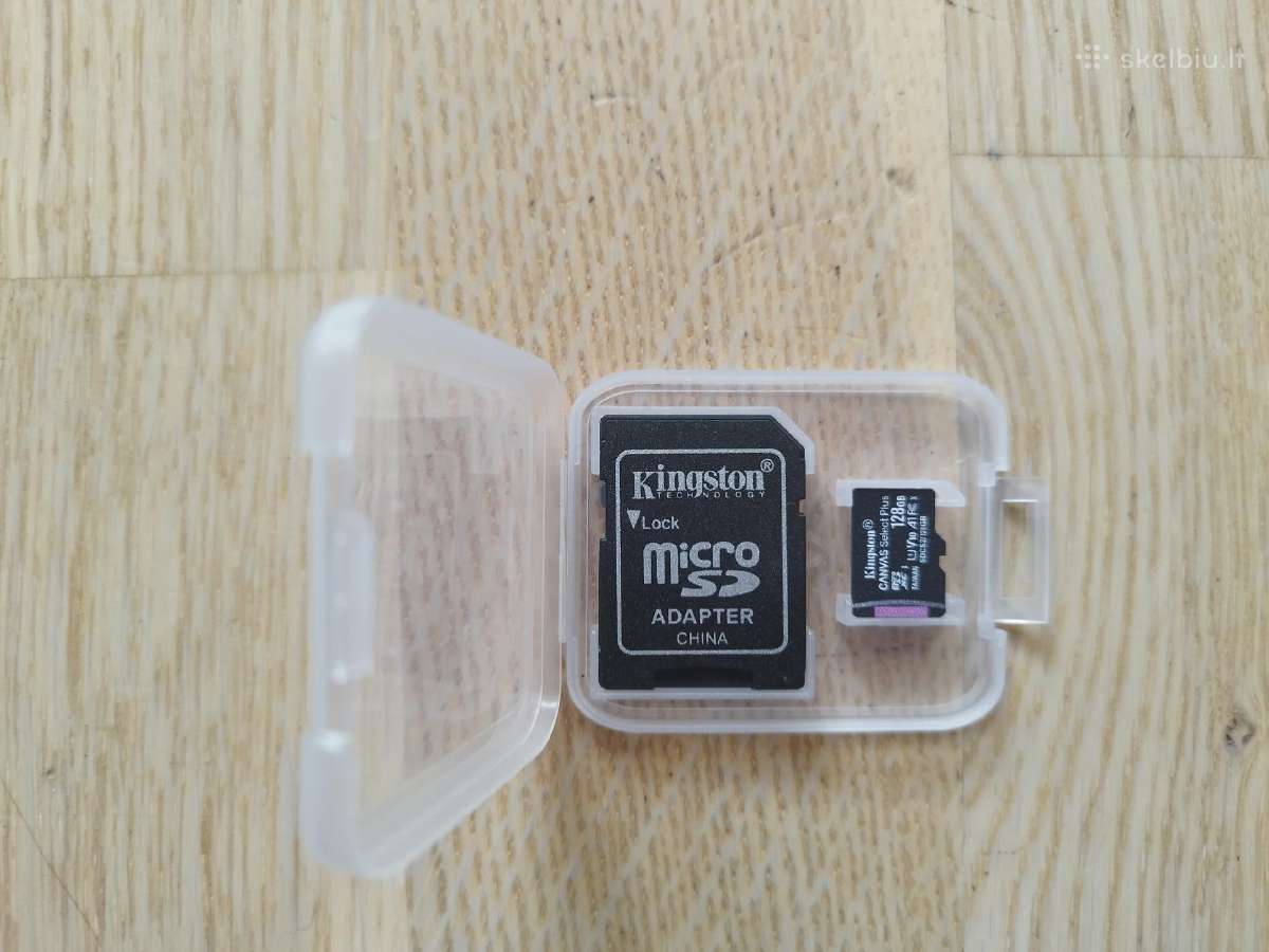 Kingston microsd kortelė 128gb su adapteriu