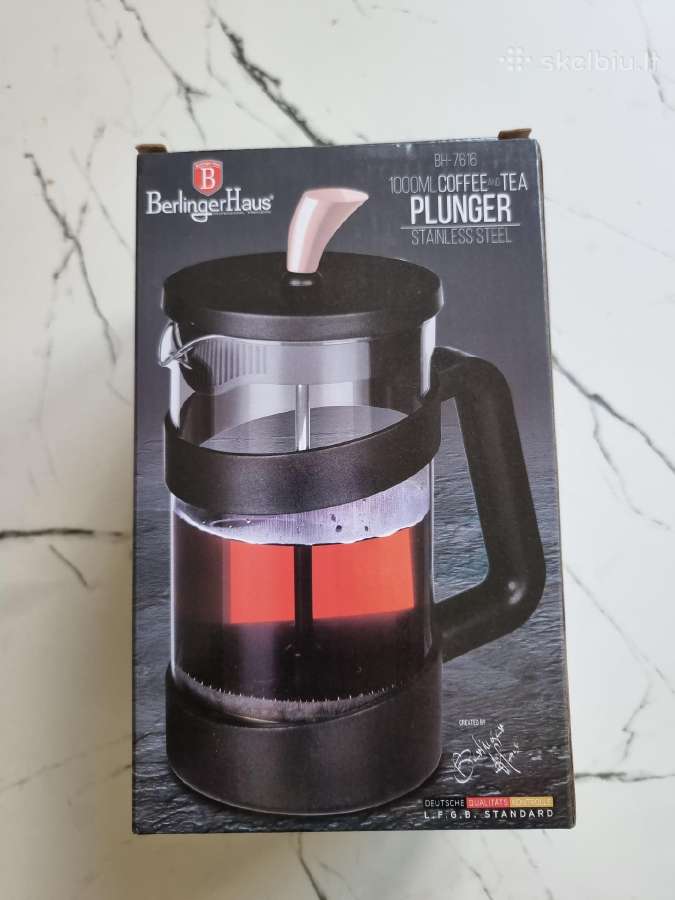 Nuspaudžiamas Kavinukas/arbatinukas 1000ml
