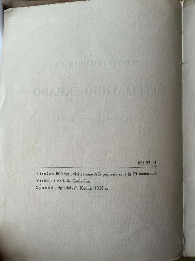 Šešėliai nuo ekrano 1937 m. - nuotraukos Nr. 4