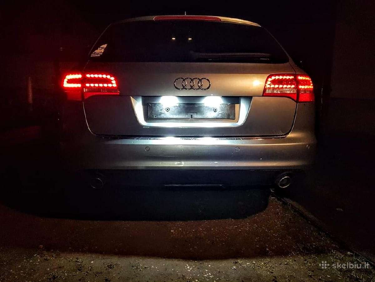 Audi LED numerių apšvietimas A6 C6 A4 B6 B7 Q7 A3 - nuotraukos Nr. 5