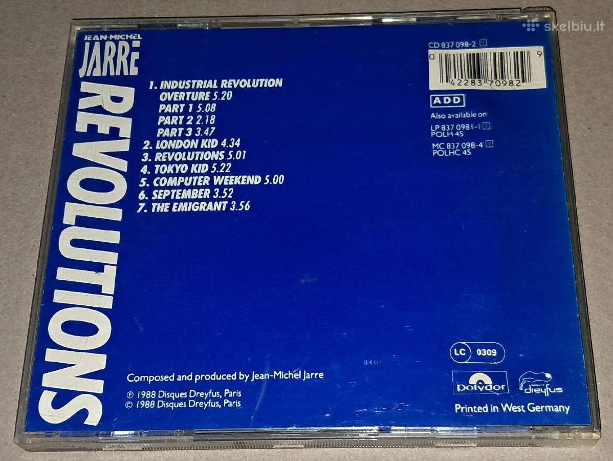 Jean-michel Jarre – Rvolutions (Audio CD) - nuotraukos Nr. 2