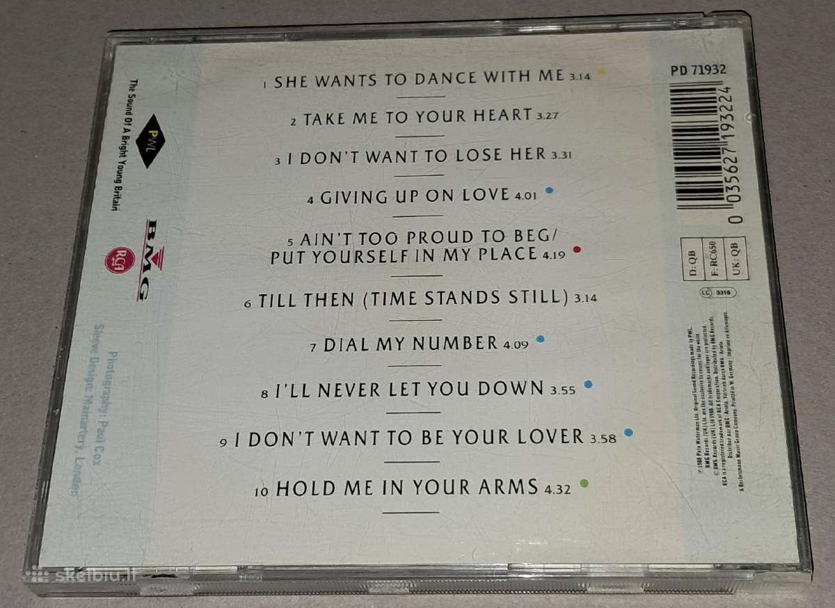 Rick Astley – Hold Me In Your Arms (Audio CD) - nuotraukos Nr. 2