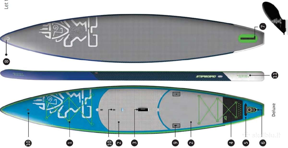 Starboard 14 X 31 Touring irklentė Sup - nuotraukos Nr. 7