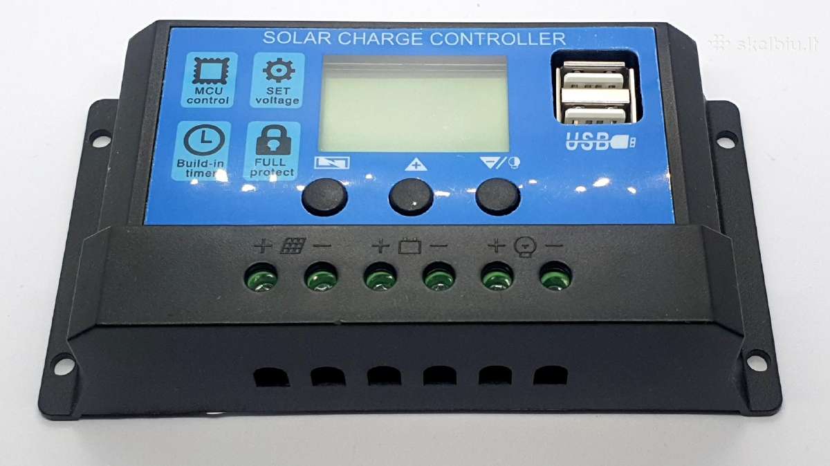 Saulės įkrovimo valdiklis su Usb 60a Pwm