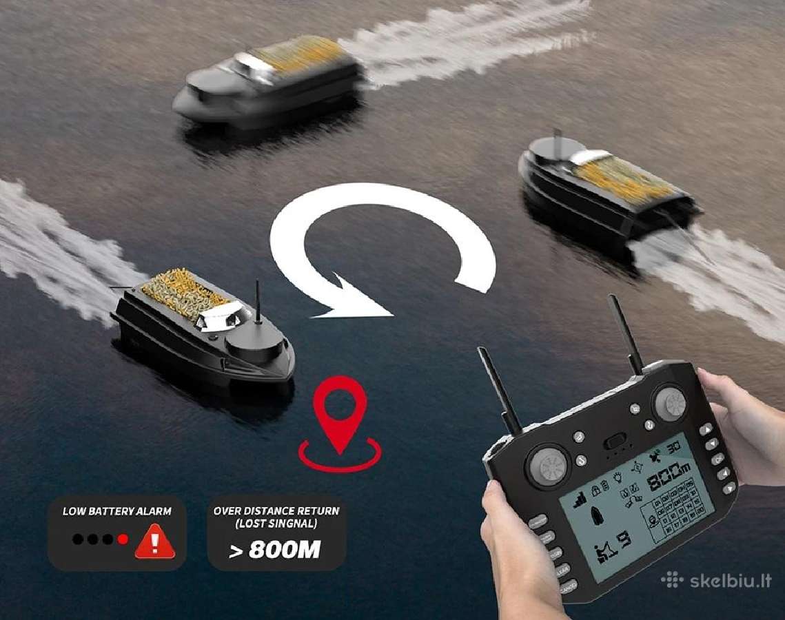 Flytec V030 pašarų laivelis su GPS navigacija - nuotraukos Nr. 12