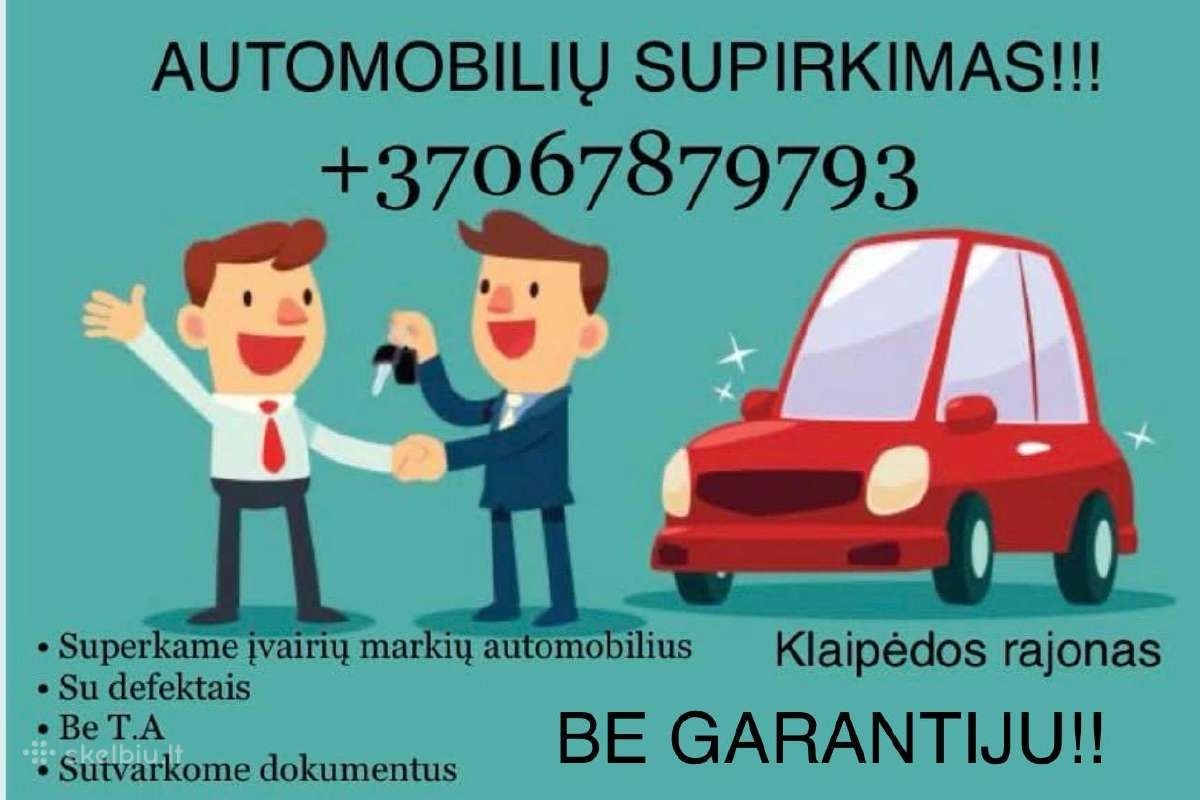 Parduok auto be garantiju!