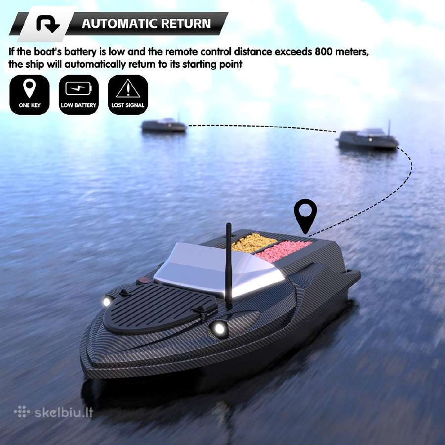 Flytec V080 pašarų laivelis su 180 GPS taškų - nuotraukos Nr. 16