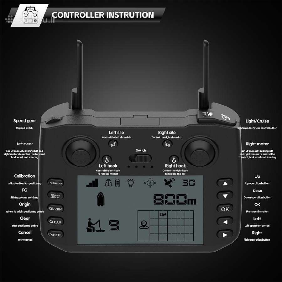 Flytec V080 pašarų laivelis su 180 GPS taškų - nuotraukos Nr. 21