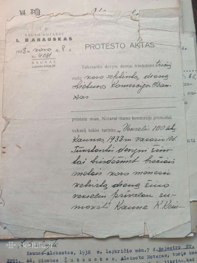 Tarpukario ir cariniai dokumentai - nuotraukos Nr. 6