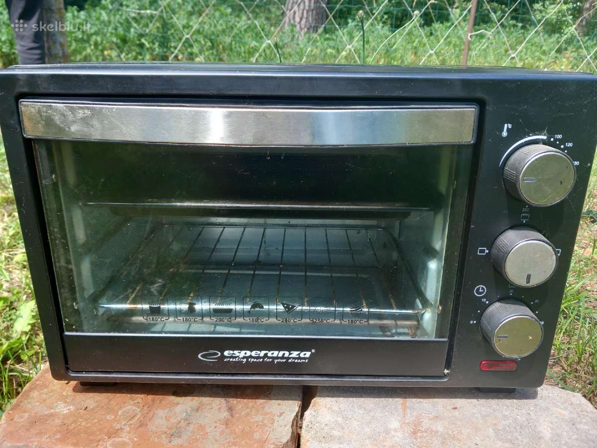 Elektrinė mini orkaitė.
