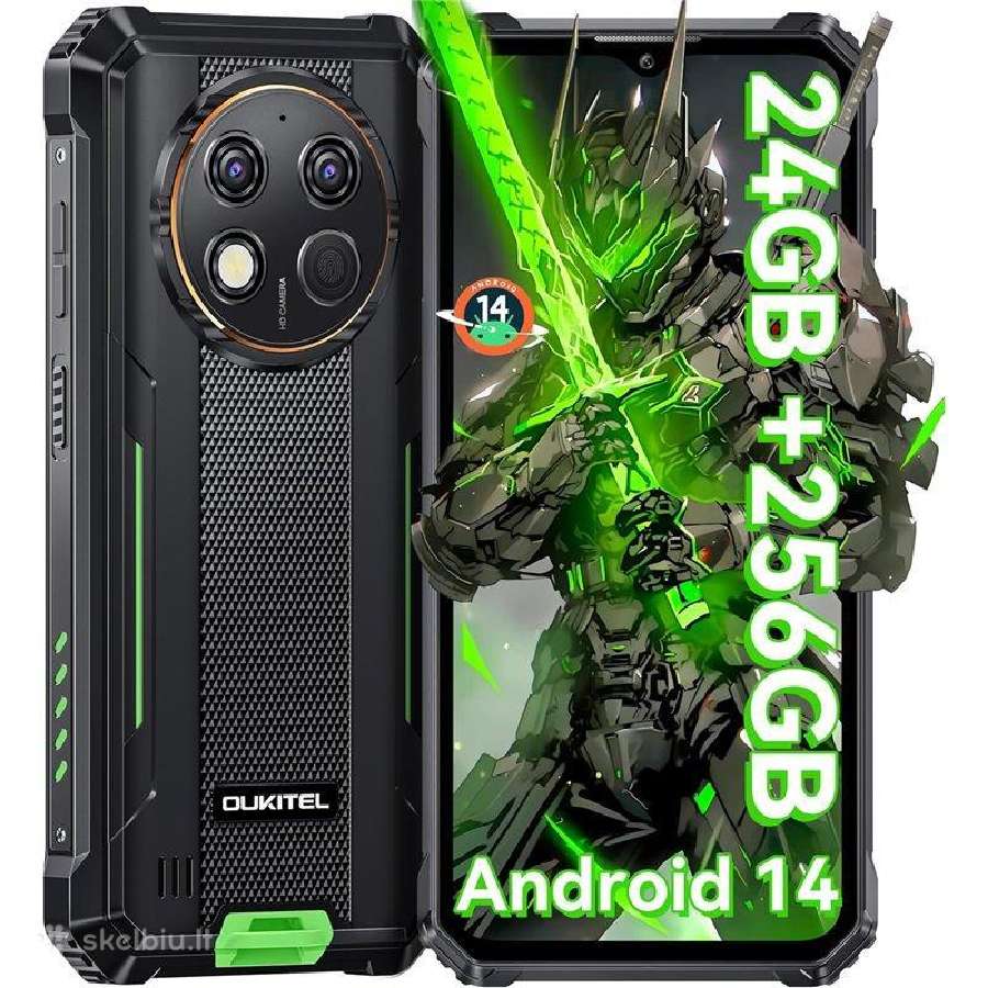 Naujas Oukitel G1/256gb/6gb, Black, Atsparus !