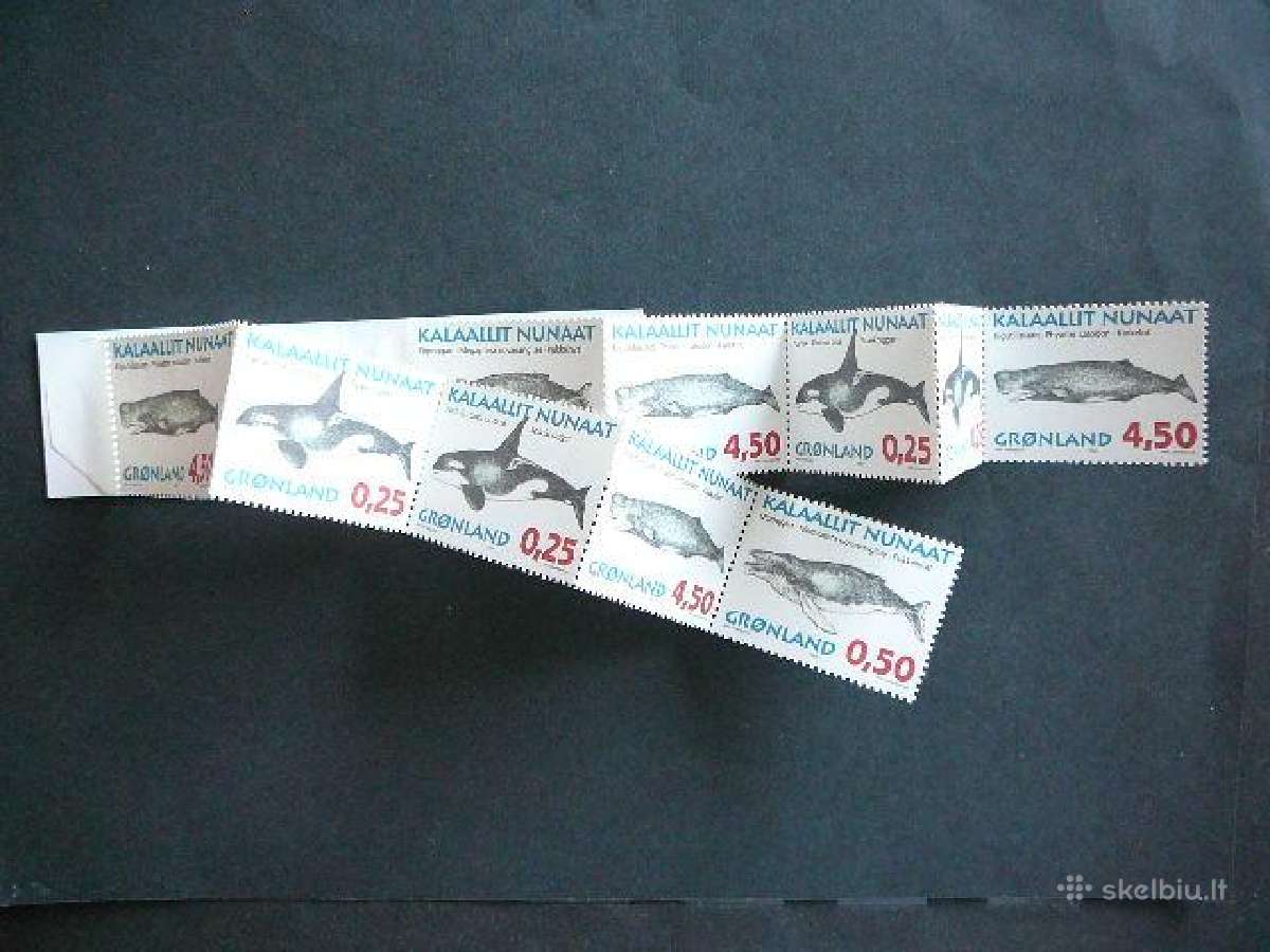 Banginiai Delfinai Grenlandija 1996 svarus grn287 - nuotraukos Nr. 3