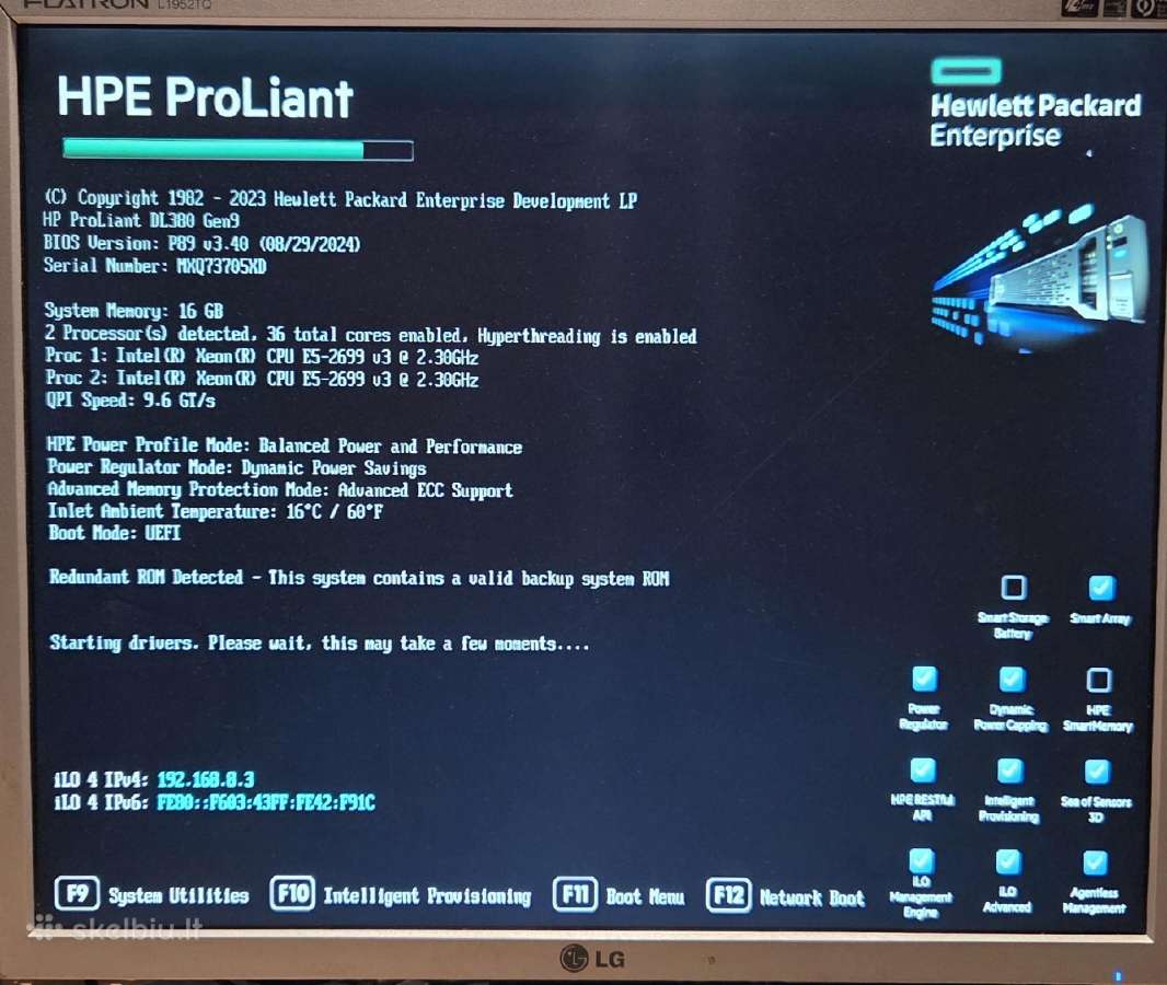 Serveriai Hp Dl380 Gen9 2xe5-2699v4, Dl360p G8 - nuotraukos Nr. 11