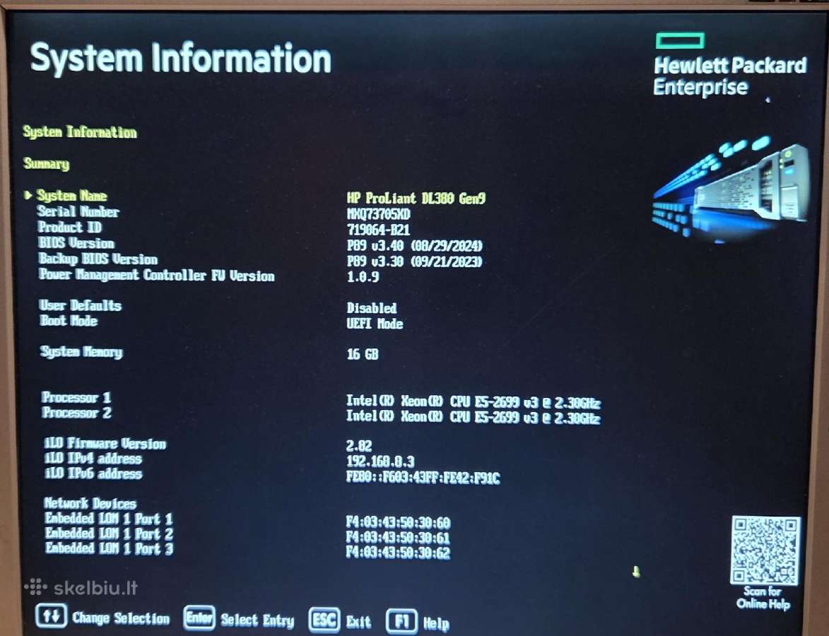 Serveriai Hp Dl380 Gen9, Dl360p G8 - nuotraukos Nr. 11
