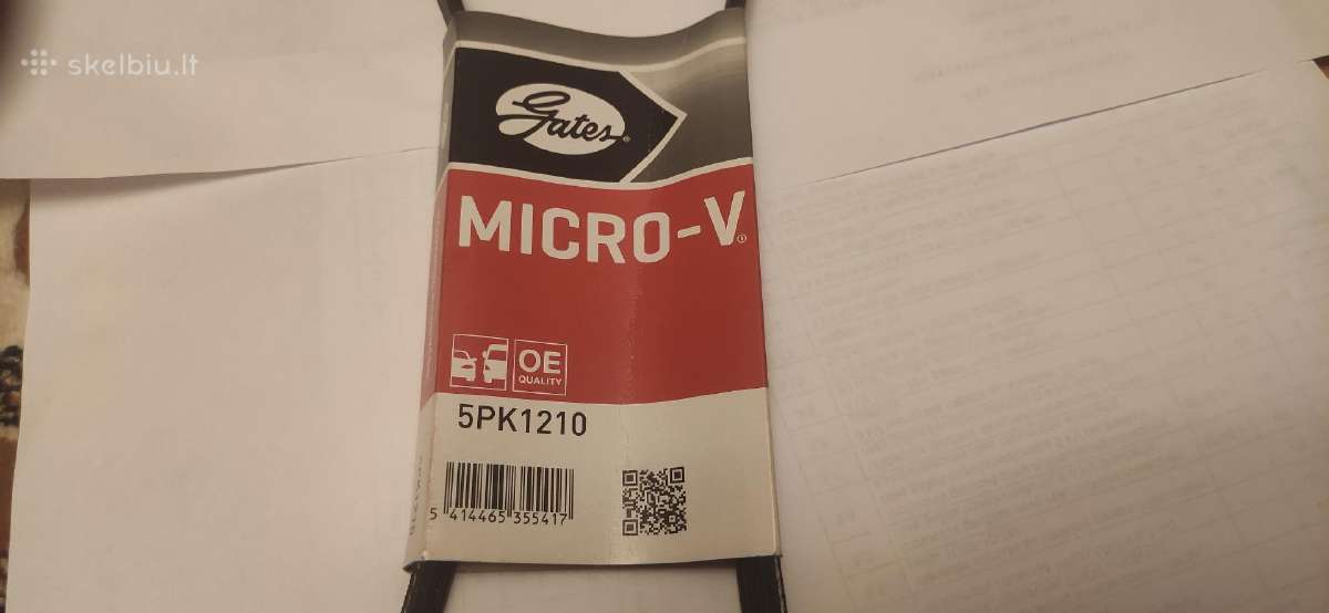 V formos rumbuoti diržai 5pk1210 - nuotraukos Nr. 2