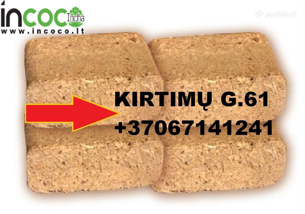 Briketai, granules tamsios palete 350 eu