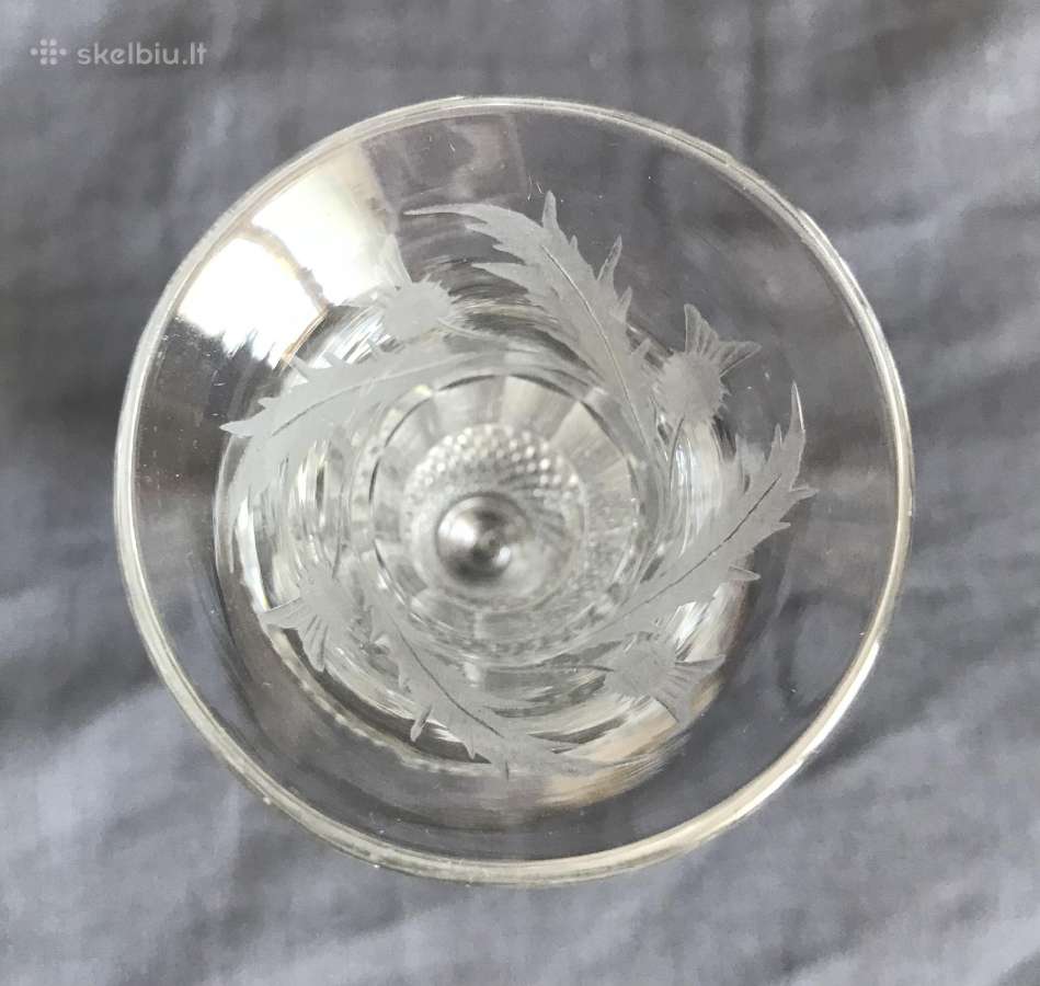 Antikvarinis krištolinis stikliukas. - nuotraukos Nr. 6