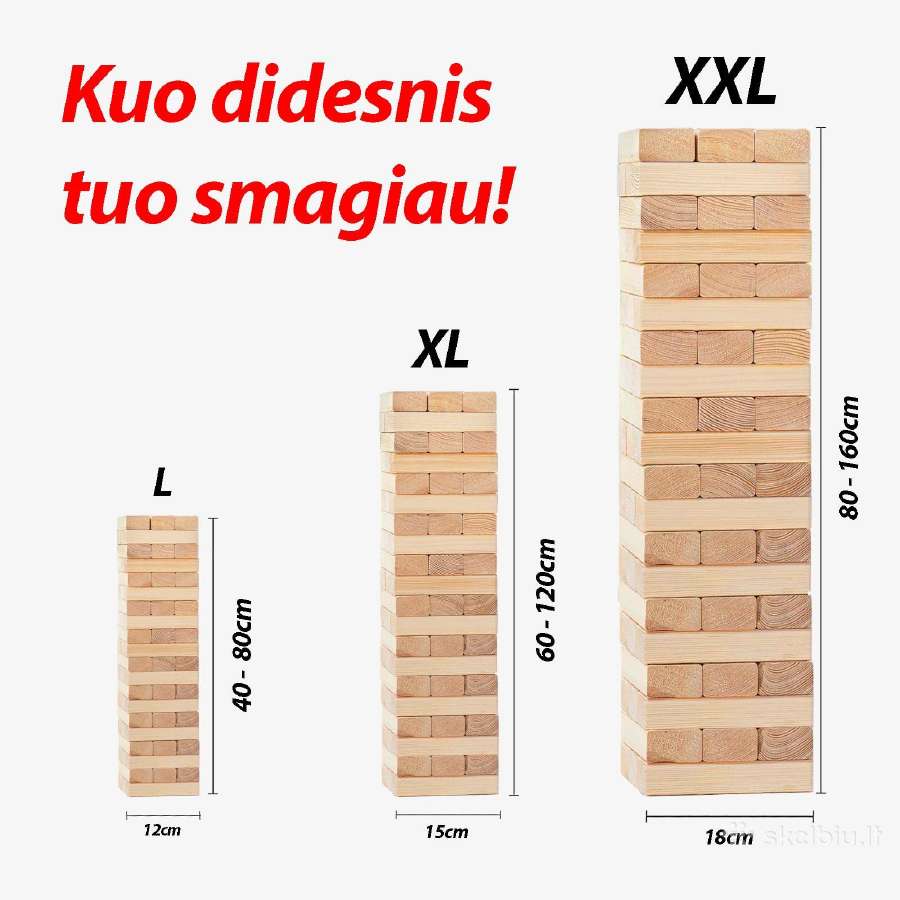 Giant Jenga XXL kaladėlės - nuotraukos Nr. 2
