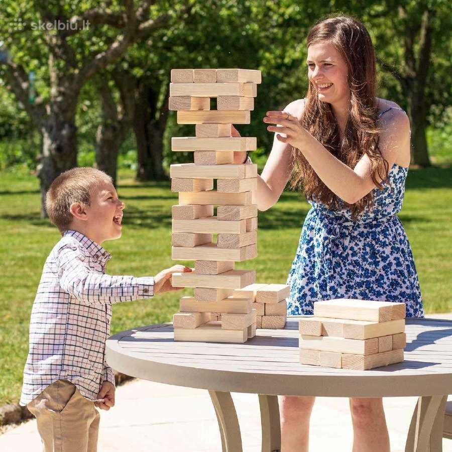 Giant Jenga svyruojančio bokšto žaidimas - nuotraukos Nr. 5