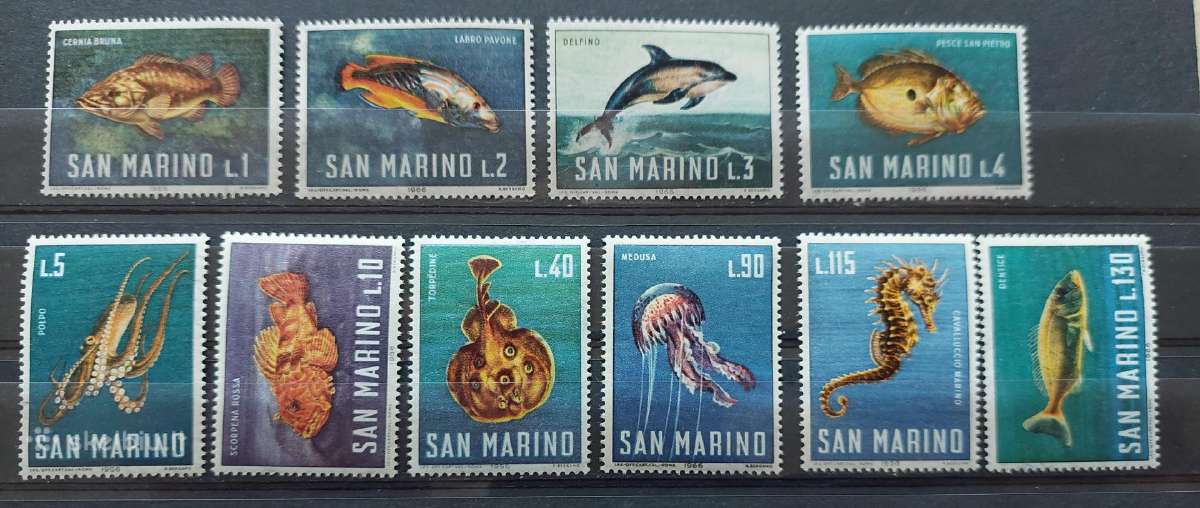 San Marino 1966 jūros fauna