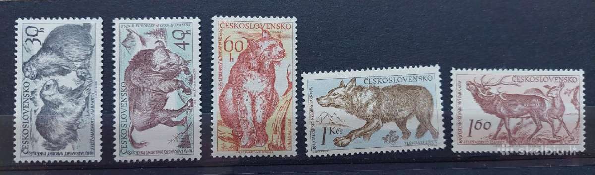 Čekoslovakija 1959 gyvūnai