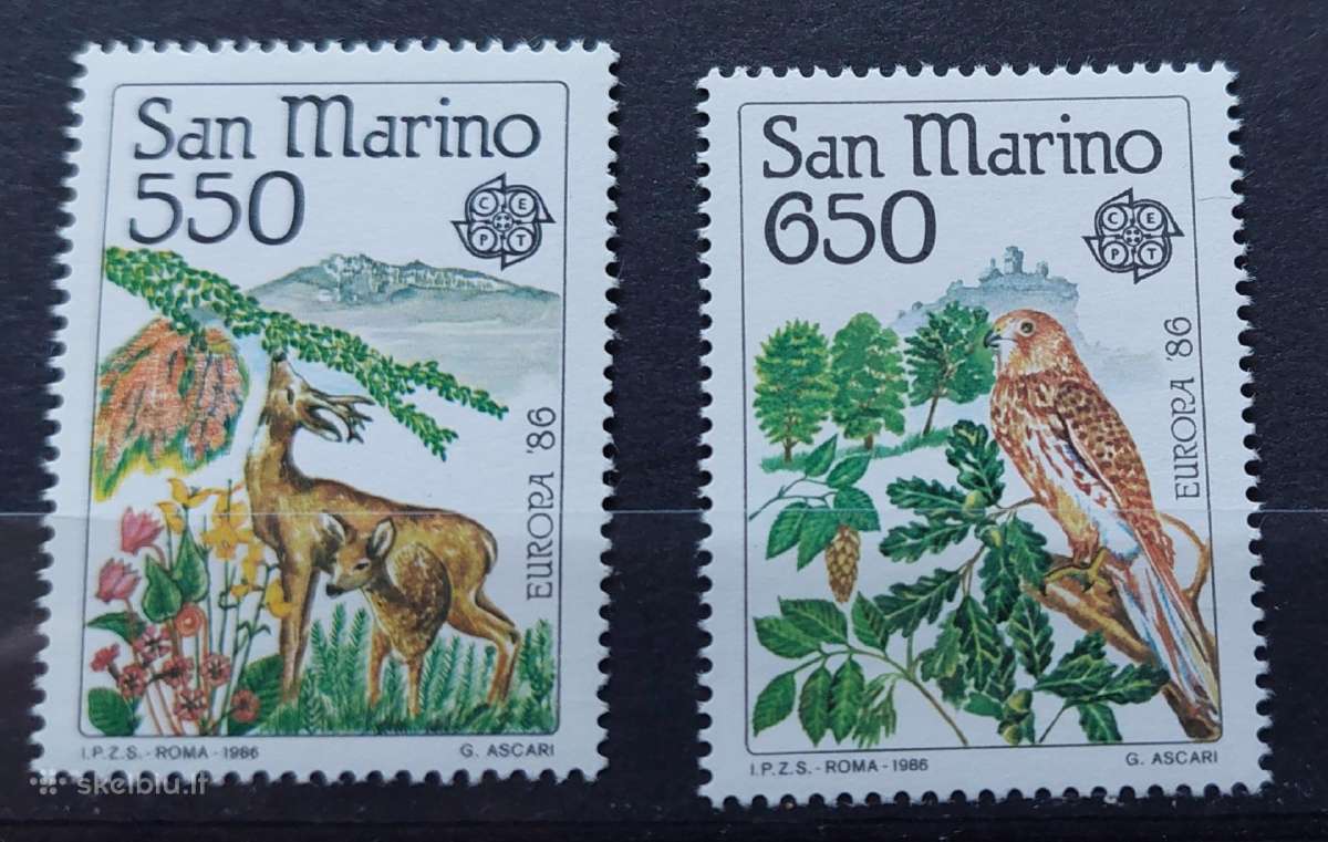 San Marino 1986 Cept, švarus
