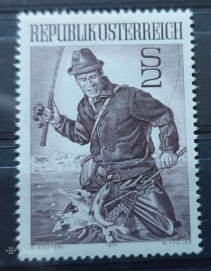 Austrija 1971 Žvejyba, švarus